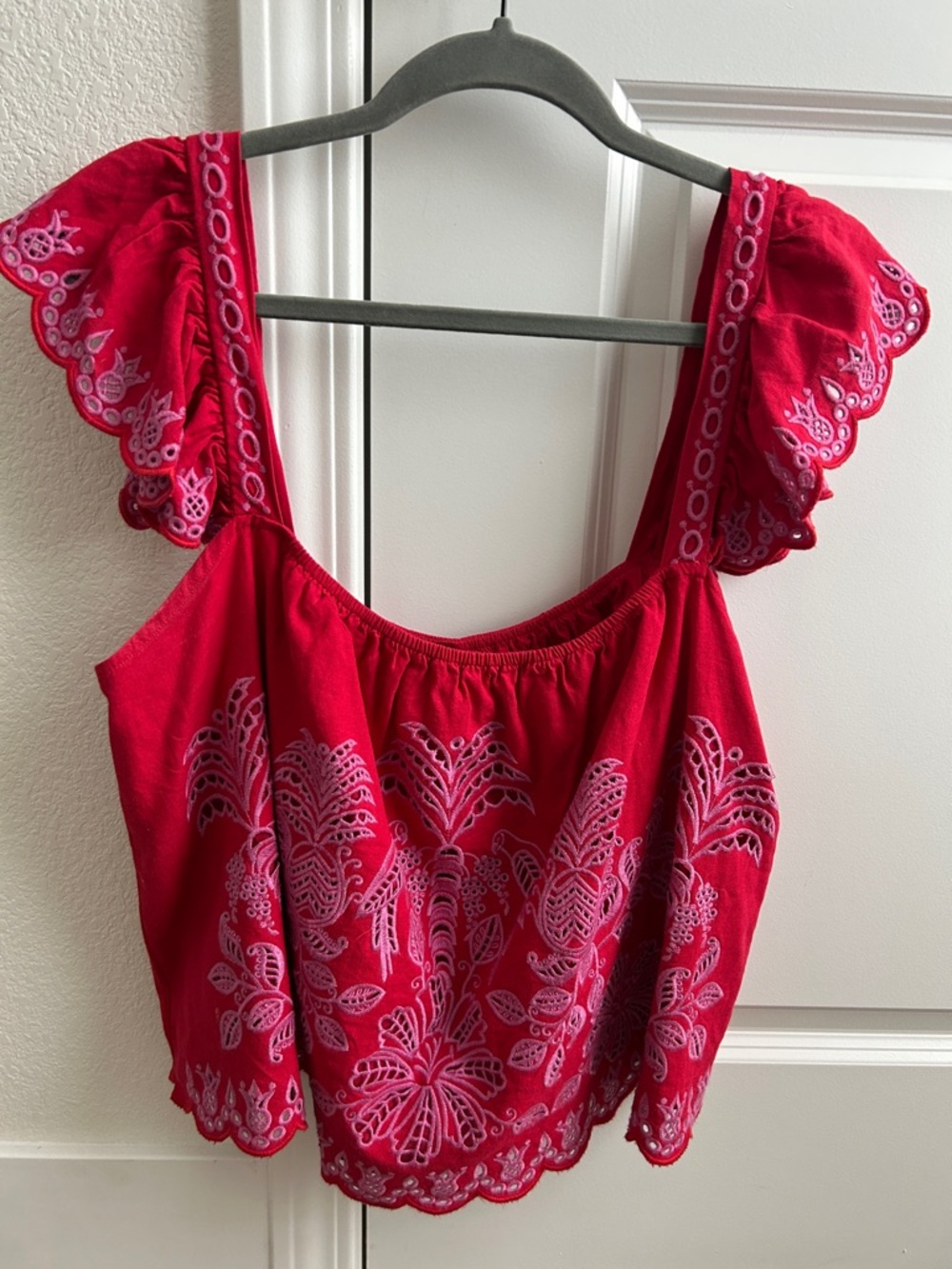 FARM Rio Red Embroidered Tank Top - Picture 5 of 5